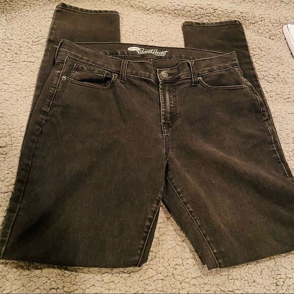 Old Navy Sweetheart Black Wash Jeans Size 12 Long - Picture 7 of 9